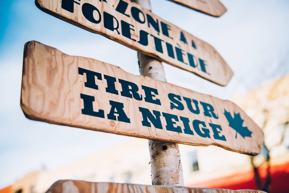 Sur la Promenade Wellington, la cabane Panache & bois rond fait sensation. Photo: Facebook Promenade Wellington.