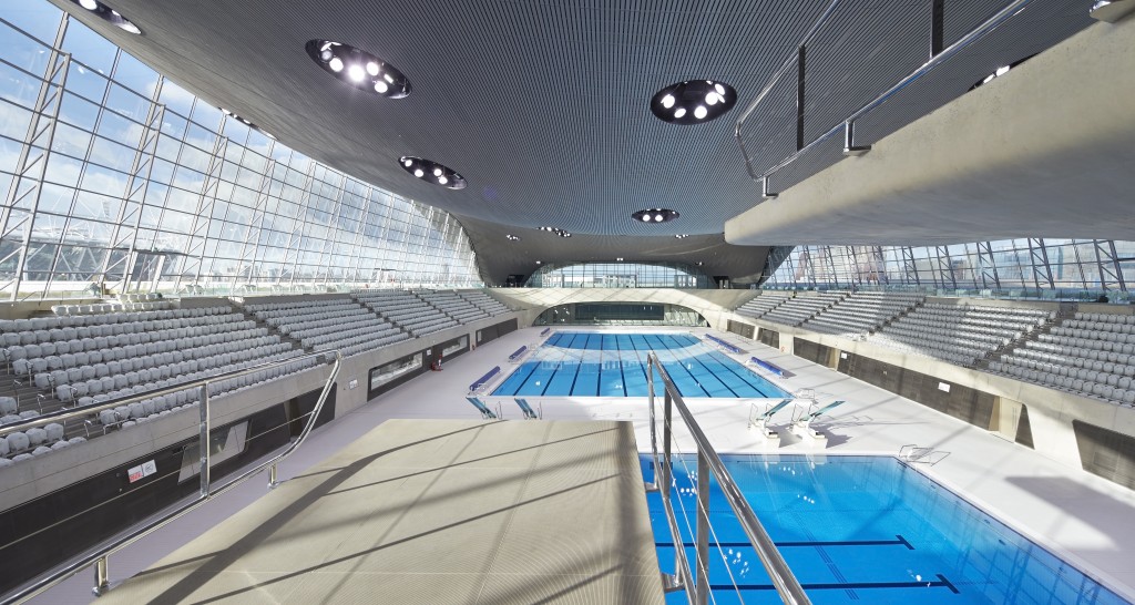 Le centre aquatique de Londres. Photo : Hufton+Crow, gracieuseté de ZHA.