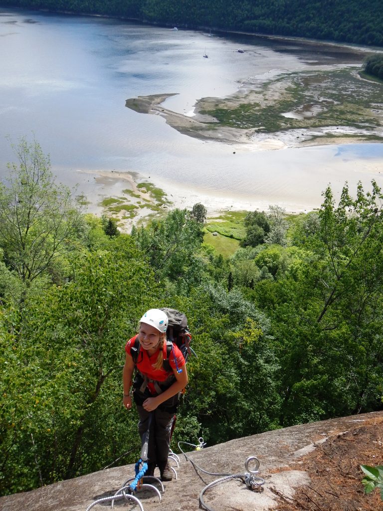 Circuit de via ferratta au Saguenay. Photo: Anne Pélouas