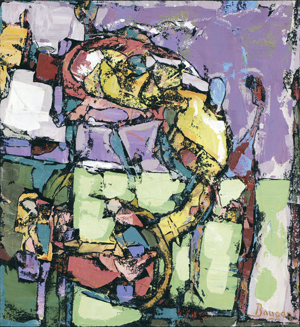 La femme contorsionniste, 2008. Bauçan. Acrylique sur toile. 66 x 61 cm. © L'Artothèque