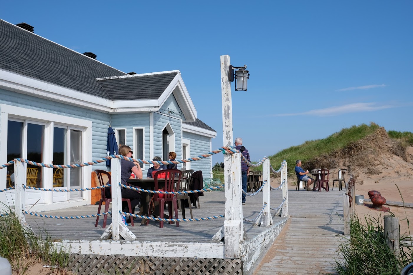 La terrasse sympathique. de L'Échouerie. Photo: Véronique Ledu