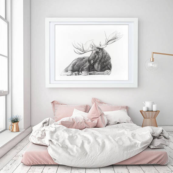 Impression orignal grand format, Le Nid Atelier, 95$. Photo: Etsy.com