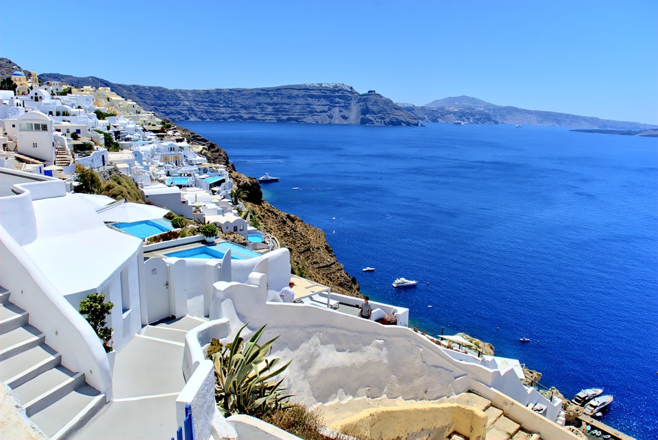 Santorini en Grèce Photo: Wikimedia Commons