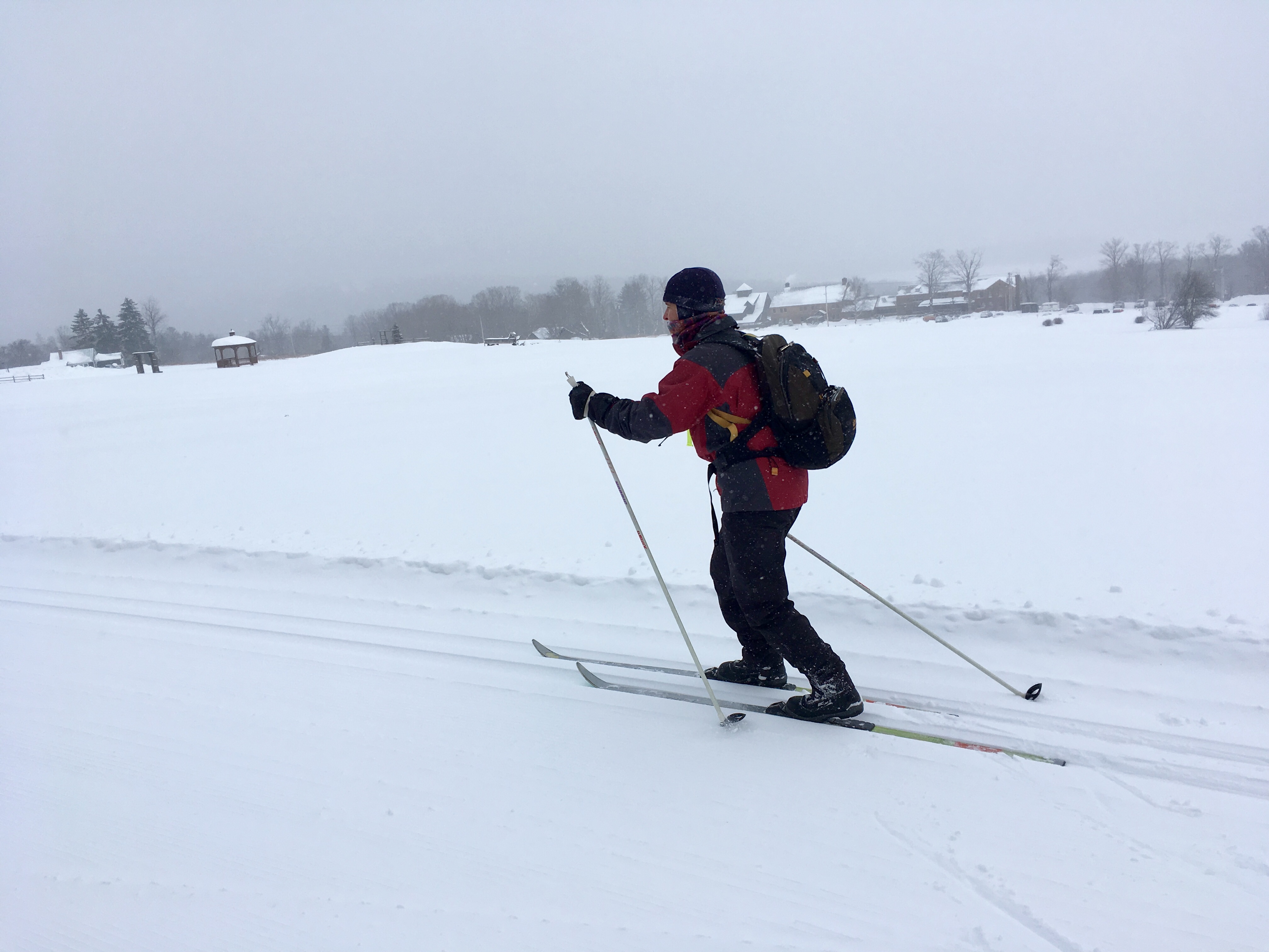 Ski de fond au Mountain Top Inn. Photo: Anne Pélouas