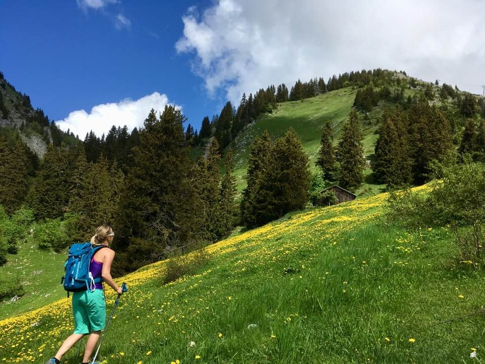 En randonnée dans les Alpes. Photo: Anne Pélouas