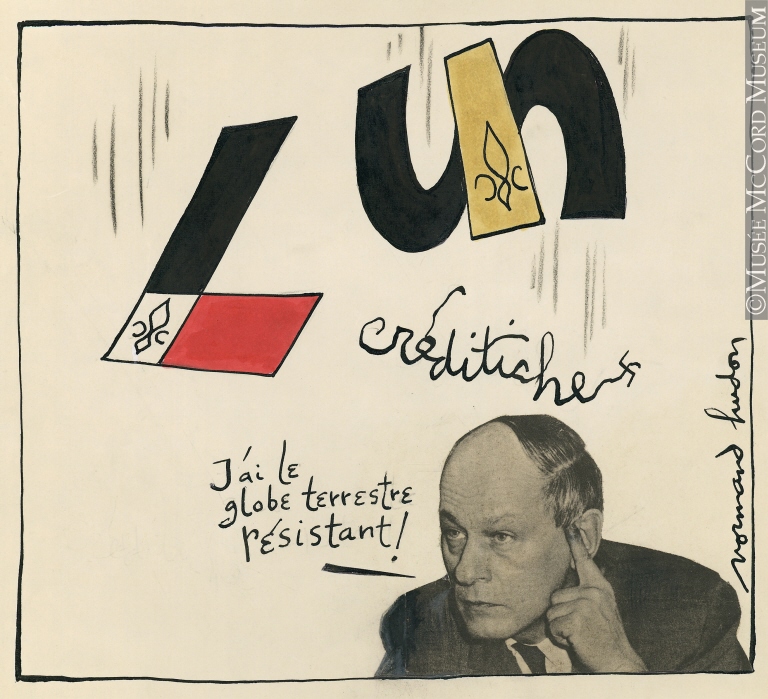 Caricature de Normand Hudon. Don de Mme Arlette Hudon. © Musée McCord